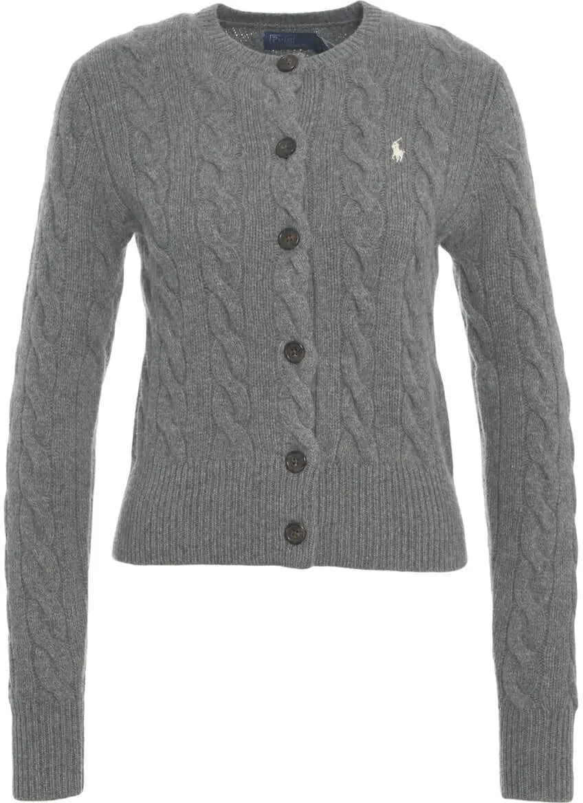 Cardigane Ralph Lauren Cardigan with cable knit pattern Grey Femei (BM 19031743) 2