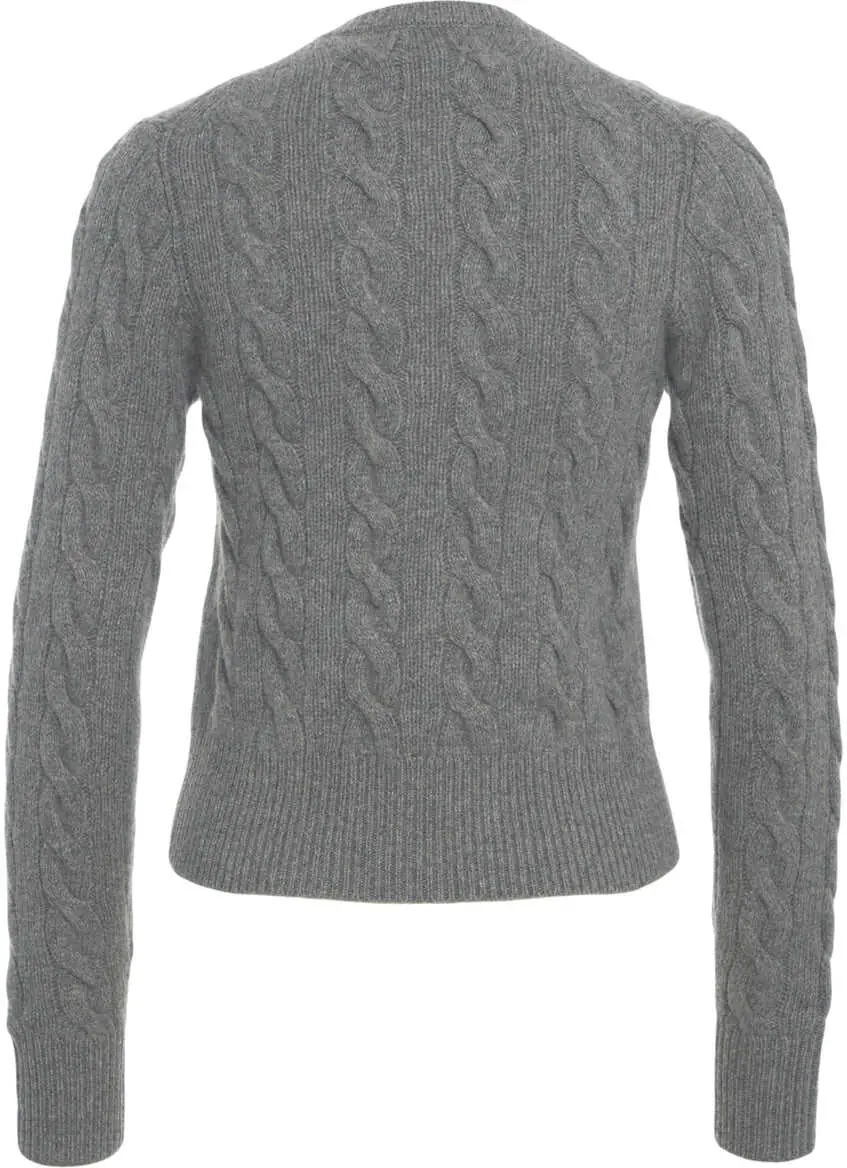 Cardigane Ralph Lauren Cardigan with cable knit pattern Grey Femei (BM 19031743) 3