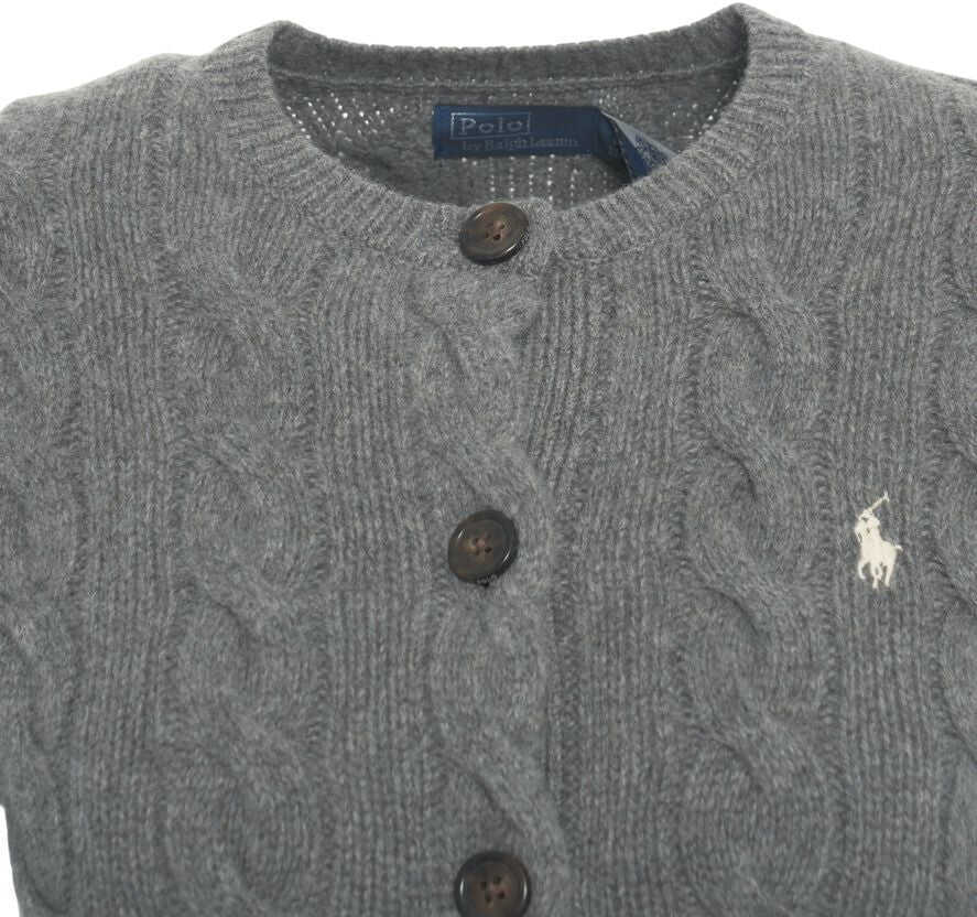 Cardigane Ralph Lauren Cardigan with cable knit pattern Grey Femei (BM 19031743) 4