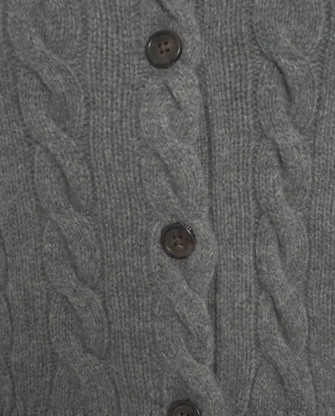 Cardigane Ralph Lauren Cardigan with cable knit pattern Grey Femei (BM 19031743) 5