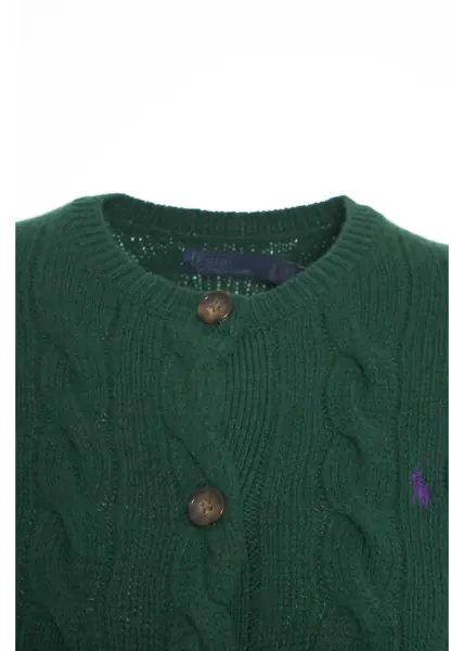 Cardigane Ralph Lauren Cardigan with cable knit pattern Green Femei (BM 19031743) 4