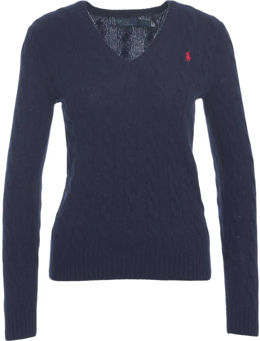 Pulovere Ralph Lauren Knit sweater with V-neck Blue Femei (BM 19031746) 2