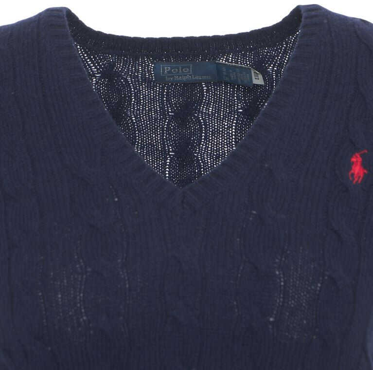 Pulovere Ralph Lauren Knit sweater with V-neck Blue Femei (BM 19031746) 4