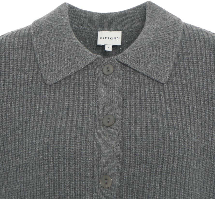 Cardigane Herskind Cardigan with collar Grey Femei (BM 19031752) 4
