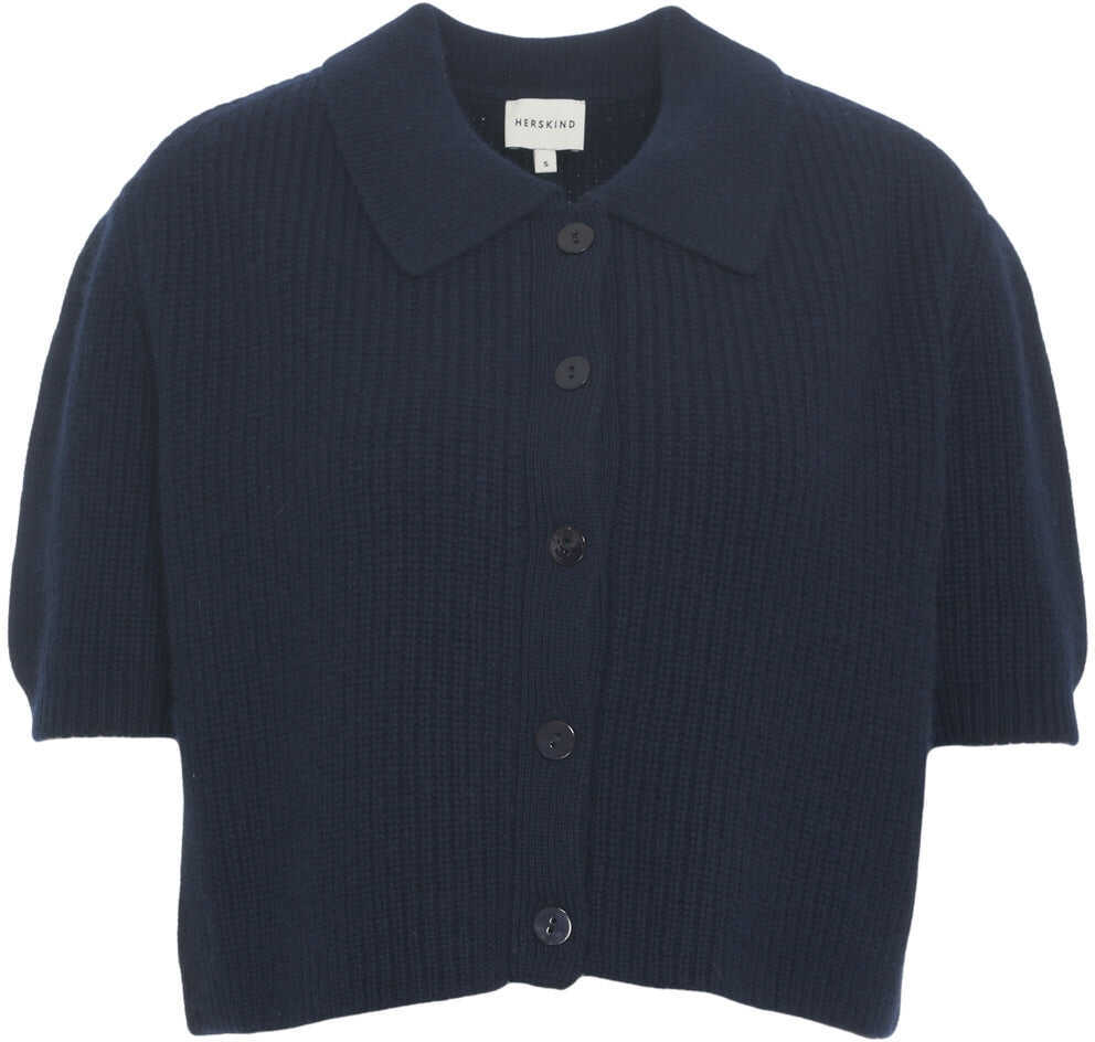 Cardigane Herskind Cardigan with collar Blue Femei (BM 19031752) 2
