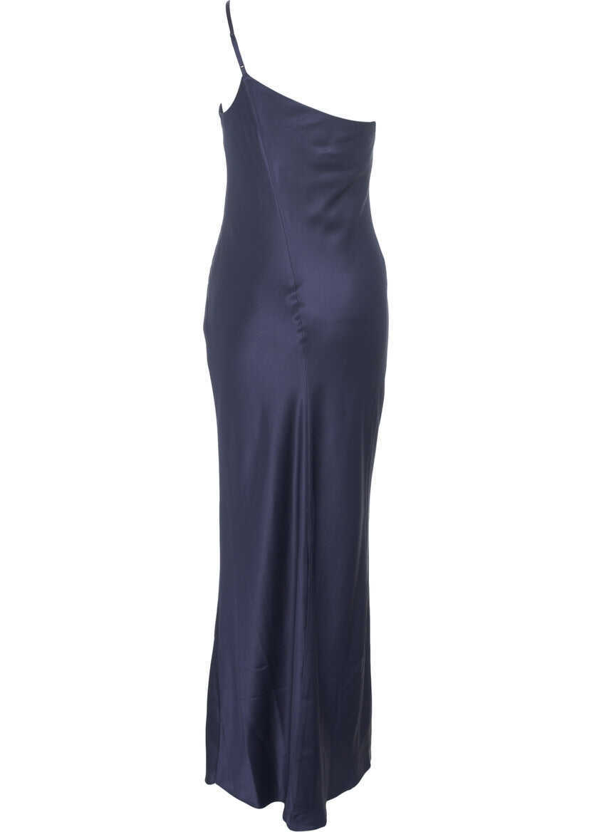 Rochii lungi STAUD One-shoulder dress Elodie Blue Femei (BM 19031761) 3