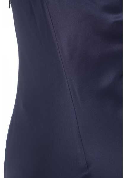 Rochii lungi STAUD One-shoulder dress Elodie Blue Femei (BM 19031761) 5