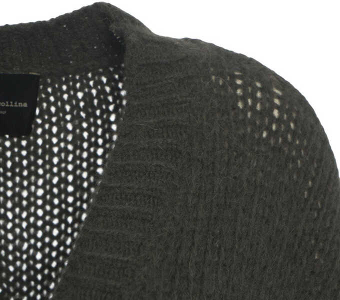 Cardigane Roberto Collina Knit cardigan with V-neck Green Femei (BM 19031764) 4