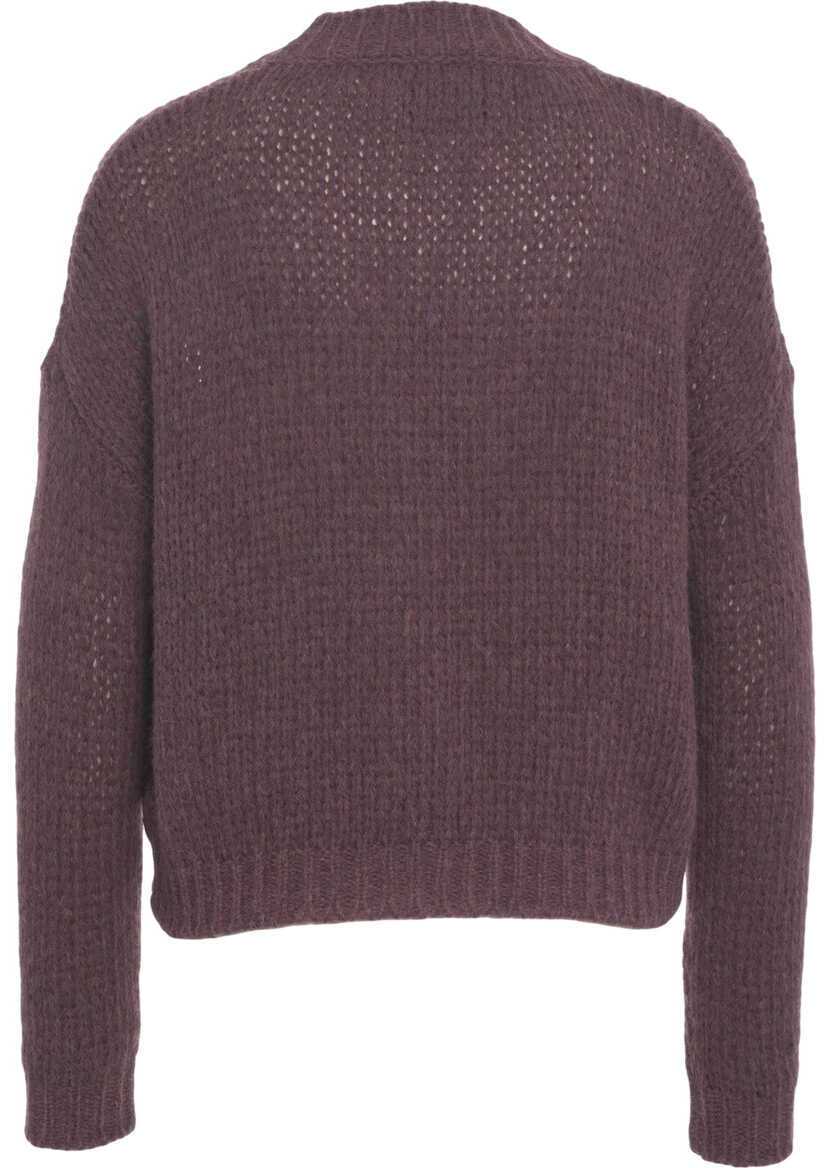 Cardigane Roberto Collina Knit cardigan with V-neck Red Femei (BM 19031764) 3