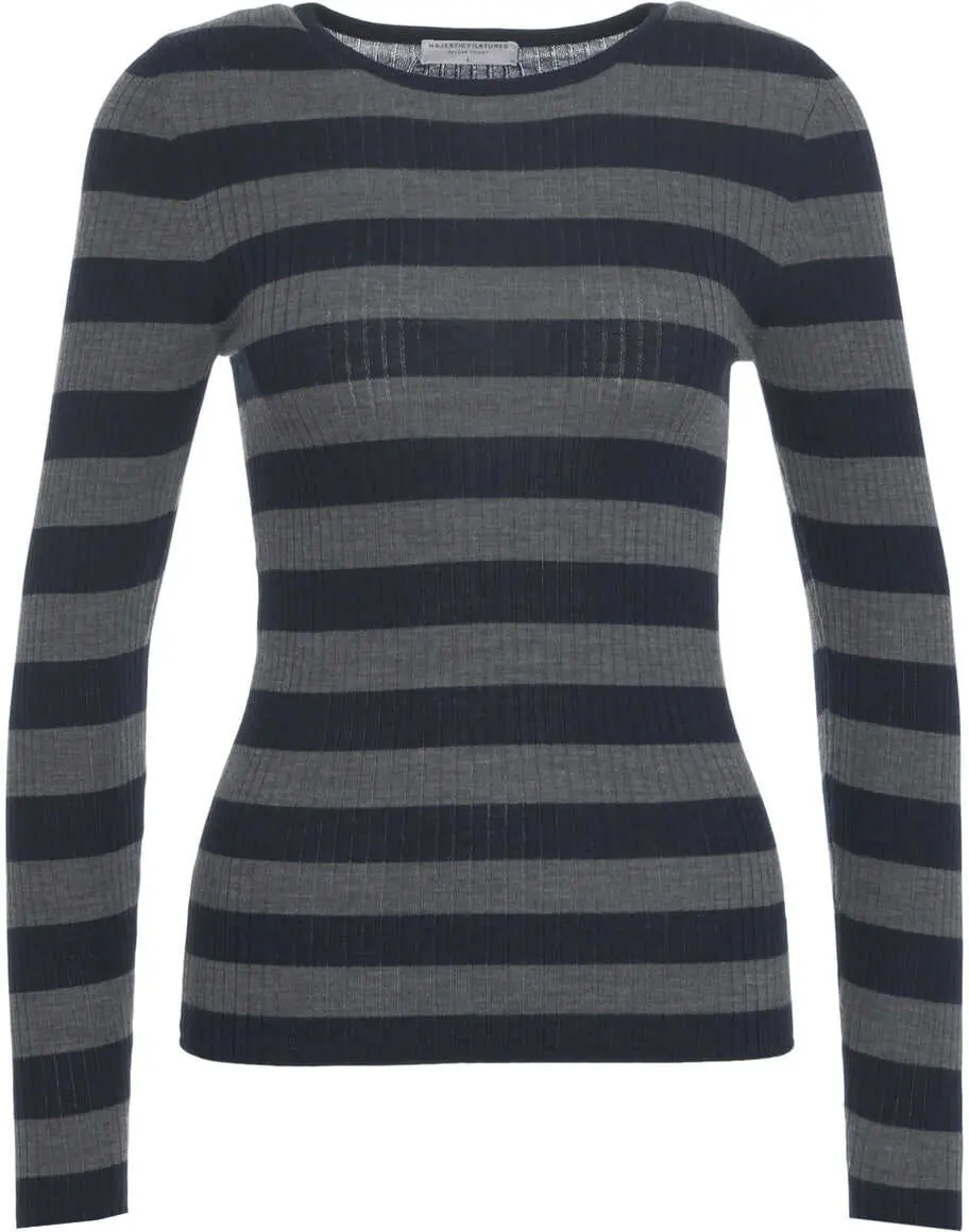 Pulovere casual Majestic Filatures Ribbed pullover Blue Femei (BM 19031767) 2