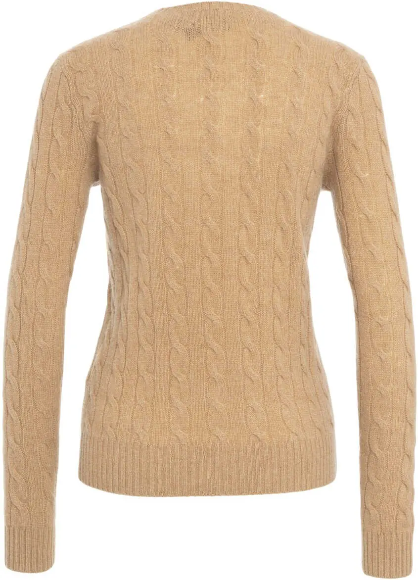 Pulovere Ralph Lauren Sweater with cable knit pattern Brown Femei (BM 19031770) 3