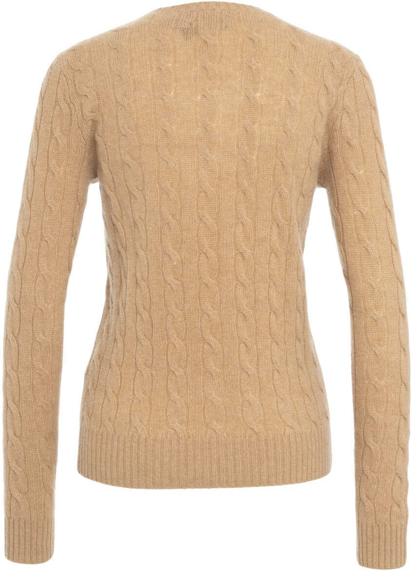 Pulovere Ralph Lauren Sweater with cable knit pattern Brown Femei (BM 19031770) 9