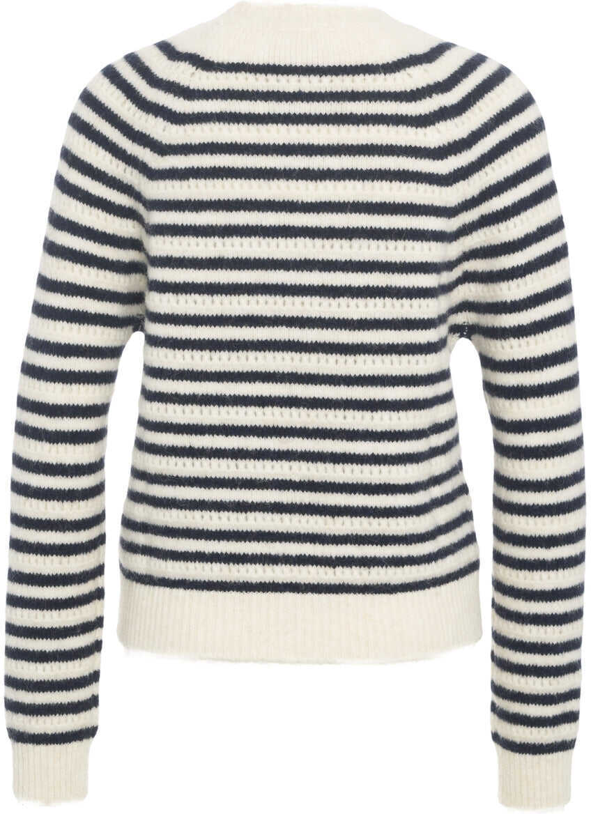 Pulovere Semicouture Striped knit sweater White Femei (BM 19031773) 3