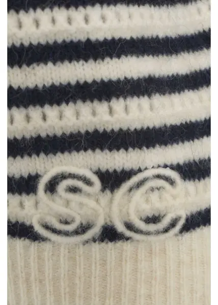 Pulovere Semicouture Striped knit sweater White Femei (BM 19031773) 4