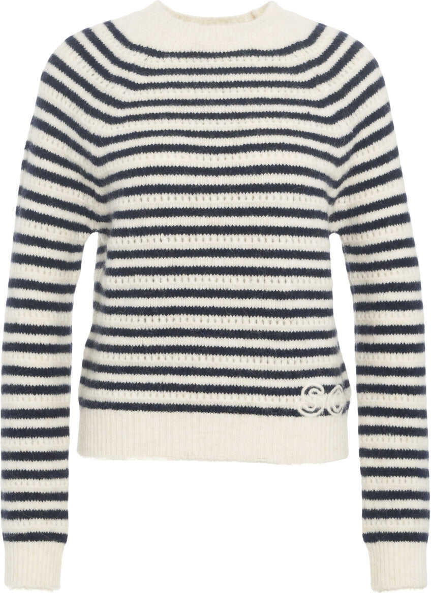 Pulovere Semicouture Striped knit sweater White Femei (BM 19031773) 6