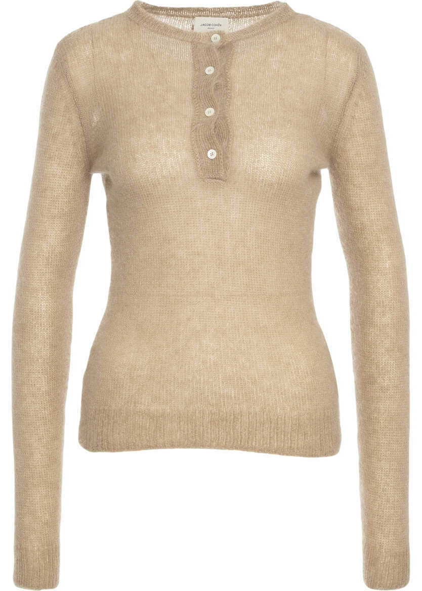 Pulovere casual Jacob Cohen Knit shirt with braided detail Beige Femei (BM 19031779) 2