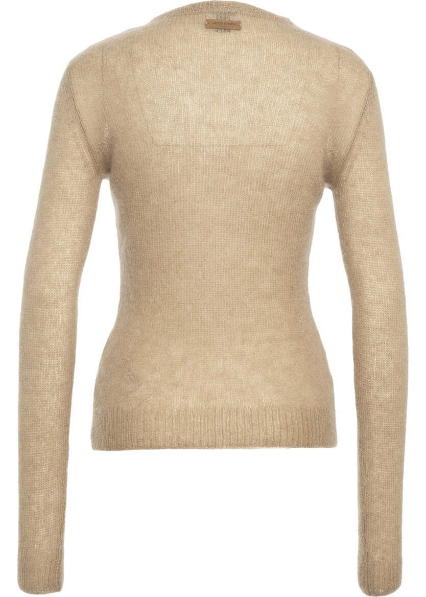 Pulovere casual Jacob Cohen Knit shirt with braided detail Beige Femei (BM 19031779) 4