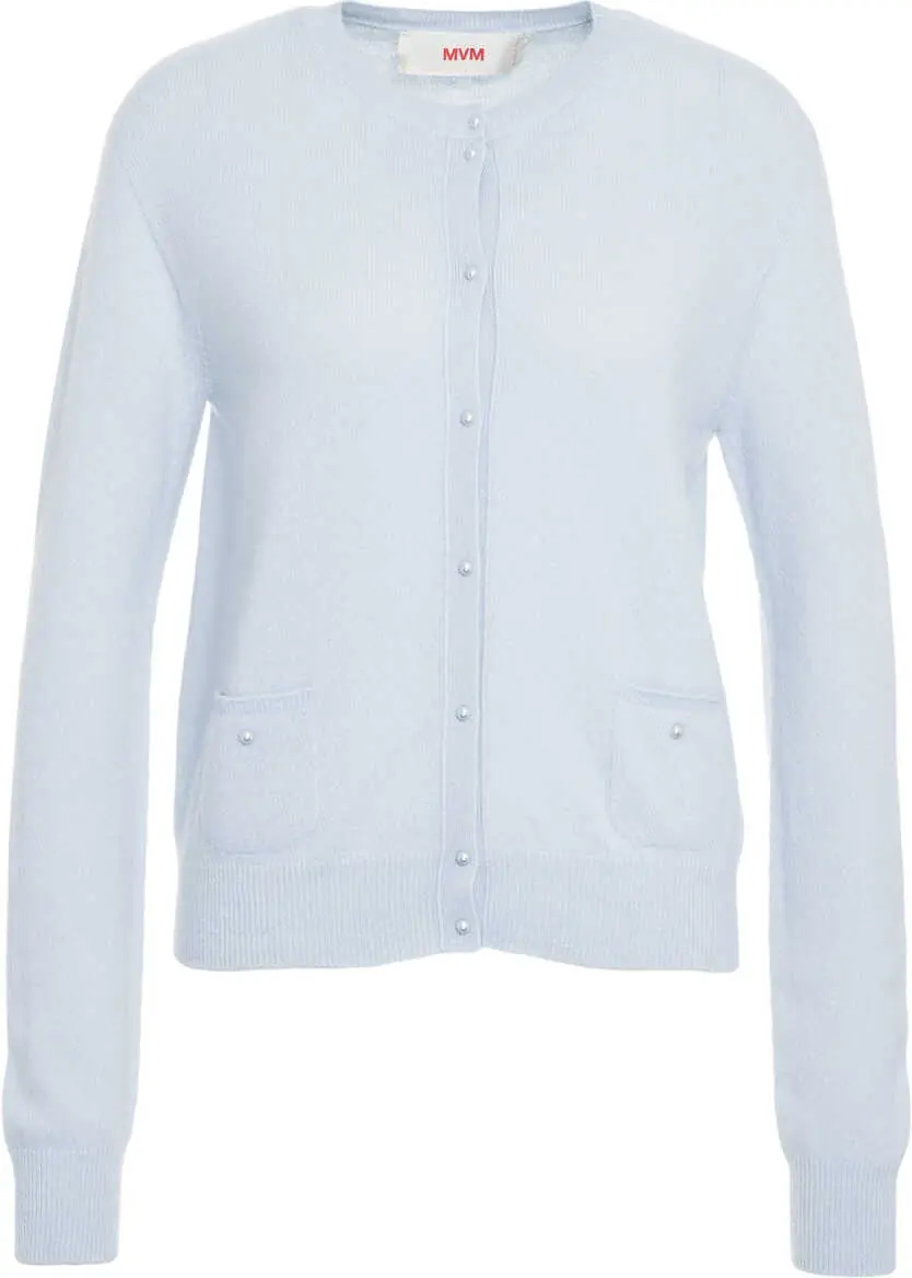 Cardigane MVM Cardigan with pearl buttons Blue Femei (BM 19031785) 2