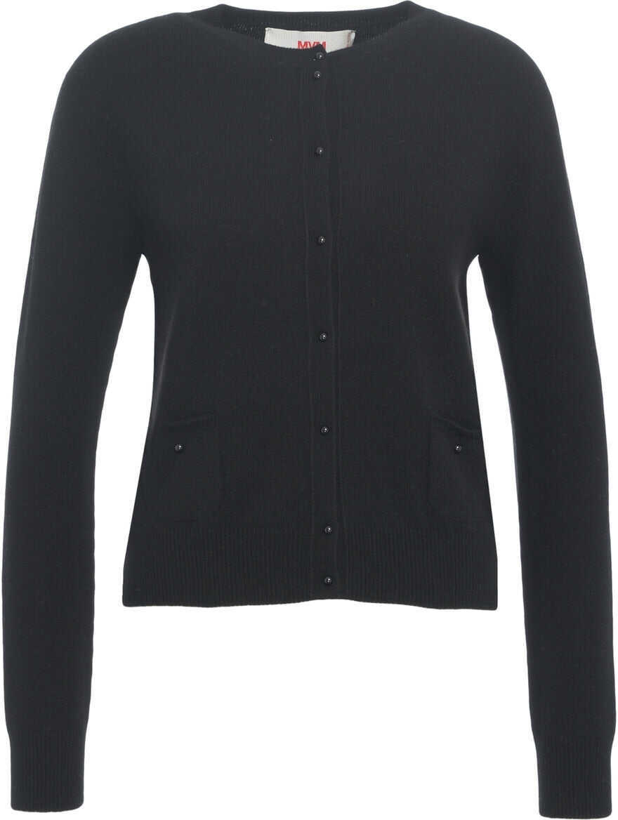 Cardigane MVM Cardigan with pearl buttons Black Femei (BM 19031785) 2