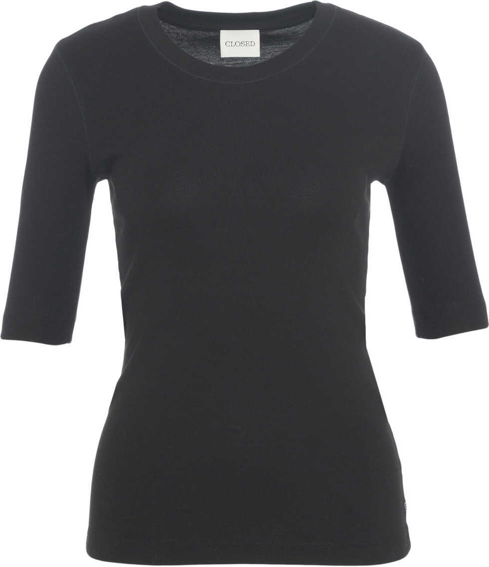 Tricouri CLOSED T-Shirt with Threequarter Sleeves Black Femei (BM 19031797) 2
