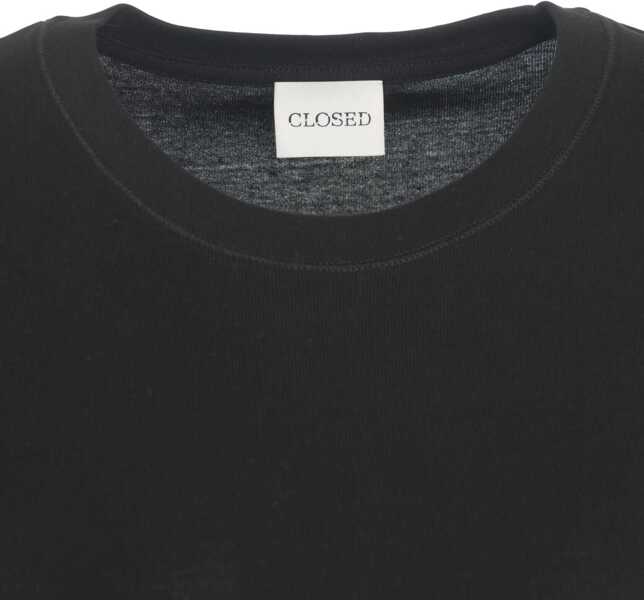 Tricouri CLOSED T-Shirt with Threequarter Sleeves Black Femei (BM 19031797) 4