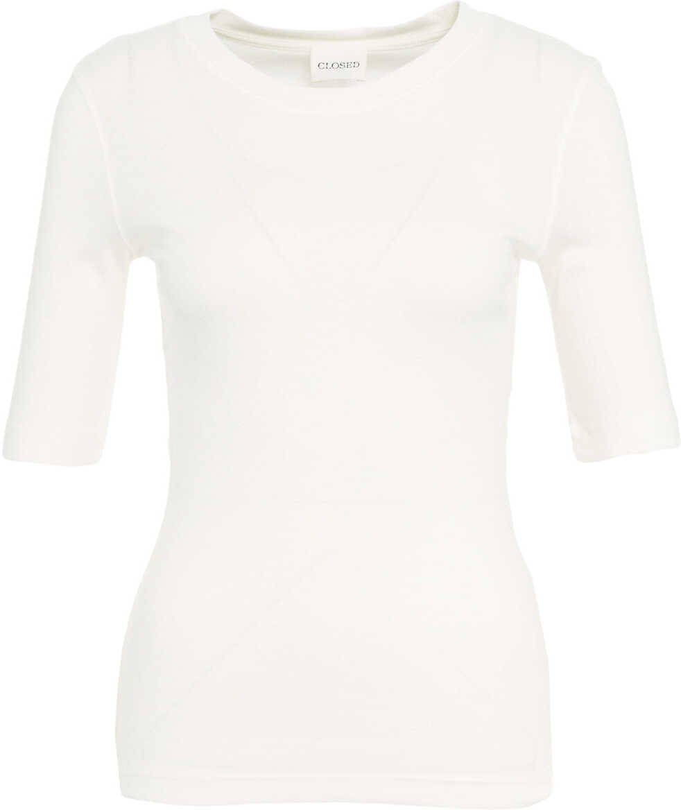 Tricouri CLOSED T-Shirt with Threequarter Sleeves White Femei (BM 19031797) 1