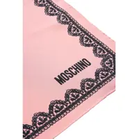 Esarfe Dama - Esarfe Moschino Silk scarf with lace pattern Black Femei (BM 19031800) - B-mall.ro