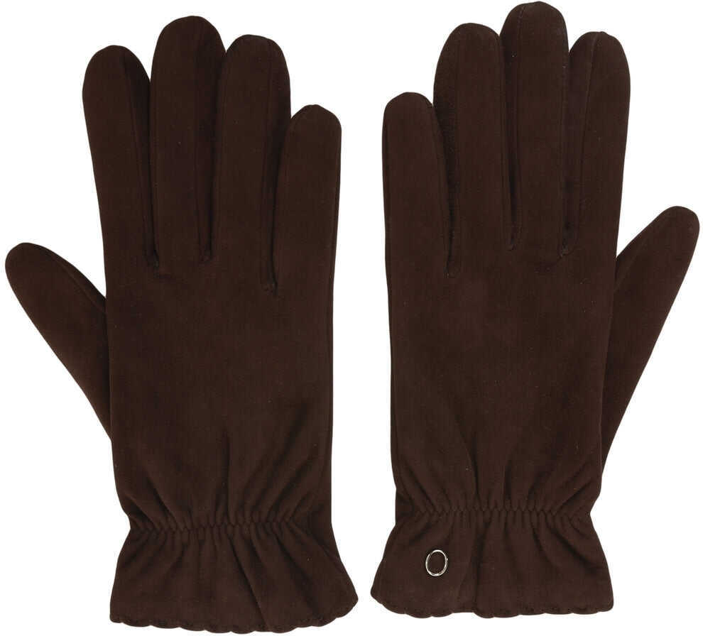Manusi Orciani Suede gloves Brown Femei (BM 19031812) 2