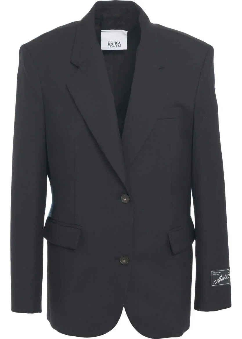 Sacouri Erika Cavallini Single-breasted blazer Selene Black Femei (BM 19031833) 2