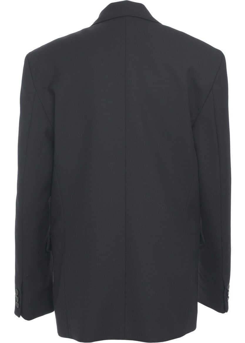 Sacouri Erika Cavallini Single-breasted blazer Selene Black Femei (BM 19031833) 4