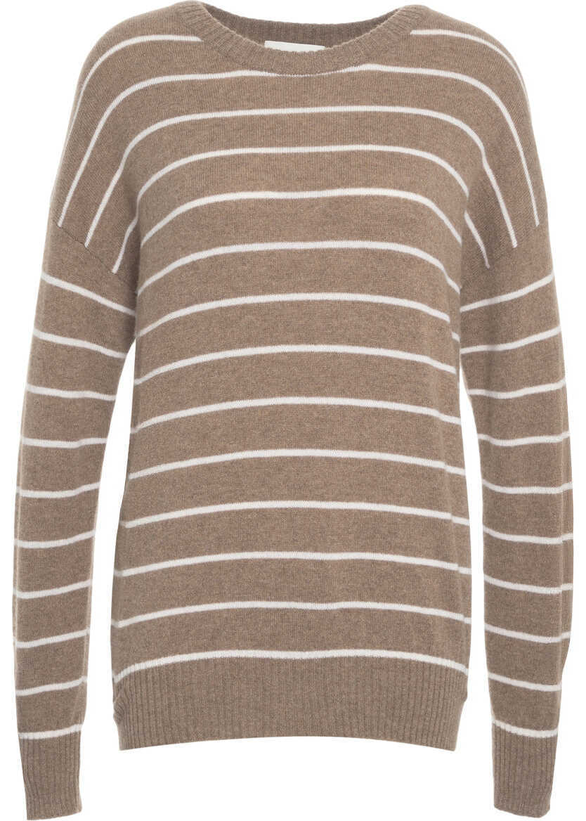 Pulovere MVM Striped knit sweater Brown Femei (BM 19031848) 1