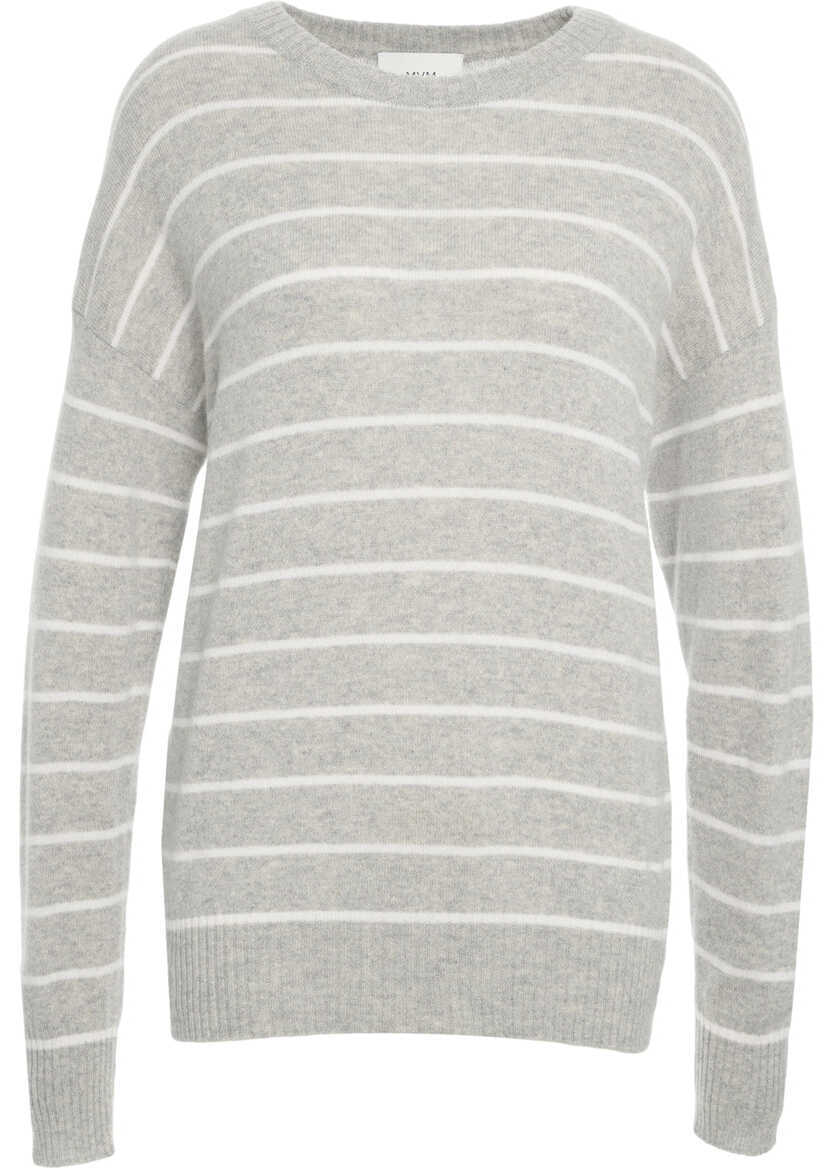 Pulovere MVM Striped knit sweater Grey Femei (BM 19031848) 2