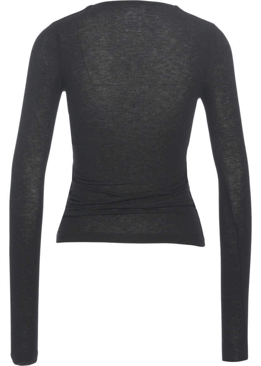 Tricouri Otto d ame V-Neck T-Shirt Black Femei (BM 19031860) 5