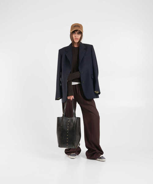 Sacouri Golden Goose Blazer with pinstripes Blue Femei (BM 19031869) 3