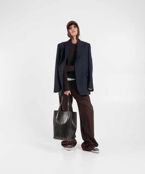 Sacouri Golden Goose Blazer with pinstripes Blue Femei (BM 19031869) 4