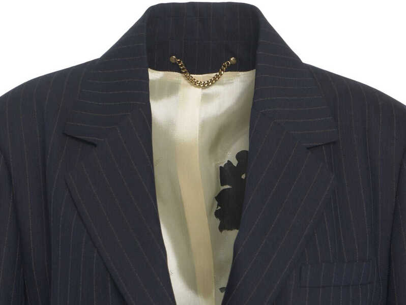 Sacouri Golden Goose Blazer with pinstripes Blue Femei (BM 19031869) 6