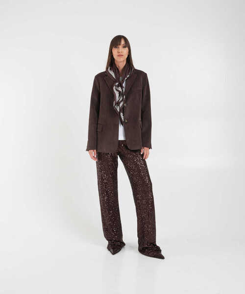 Sacouri Gender Corduroy blazer Brown Femei (BM 19031872) 3