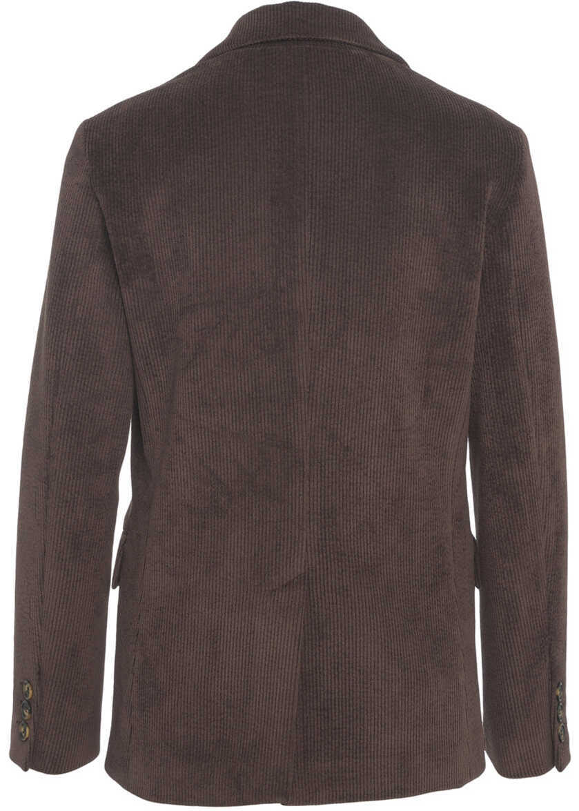 Sacouri Gender Corduroy blazer Brown Femei (BM 19031872) 4