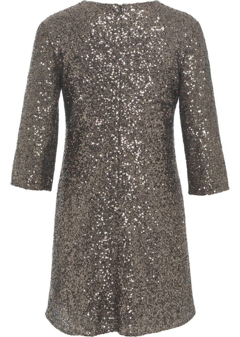 Rochii scurte Gender Mini dress with sequins Grey Femei (BM 19031875) 4