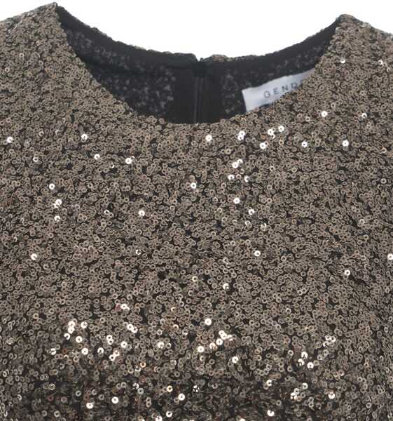 Rochii scurte Gender Mini dress with sequins Grey Femei (BM 19031875) 5