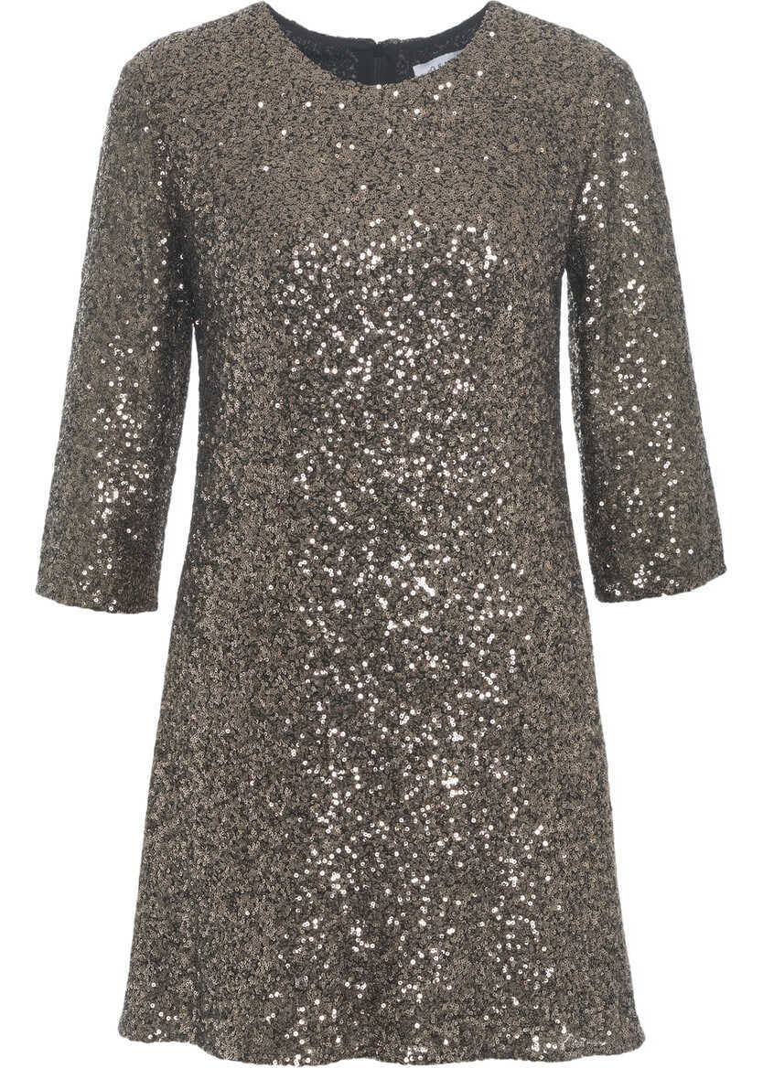 Rochii scurte Gender Mini dress with sequins Grey Femei (BM 19031875) 7