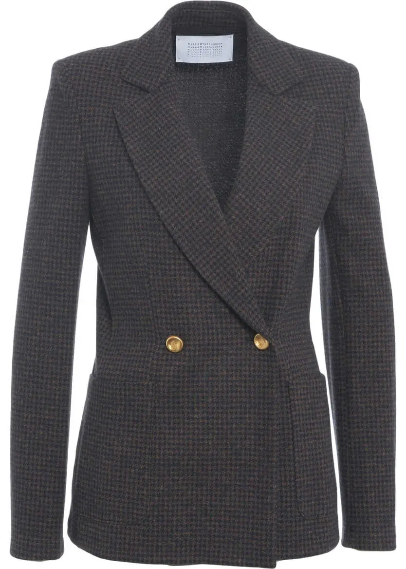 Sacouri Harris Wharf London LONDON Double-breasted blazer Brown Femei (BM 19031887) 2