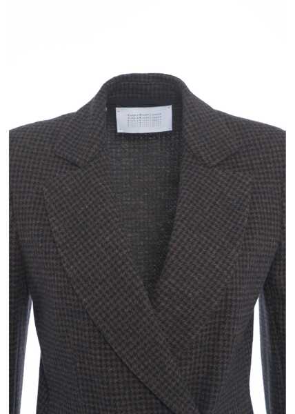 Sacouri Harris Wharf London LONDON Double-breasted blazer Brown Femei (BM 19031887) 4