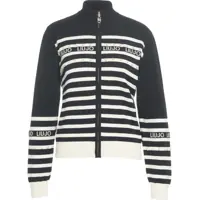 Cardigane Cardigan with stripes and strass application Femei