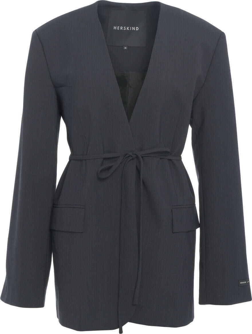 Sacouri Herskind Blazer with waist belt Indiana Blue Femei (BM 19031911) 1