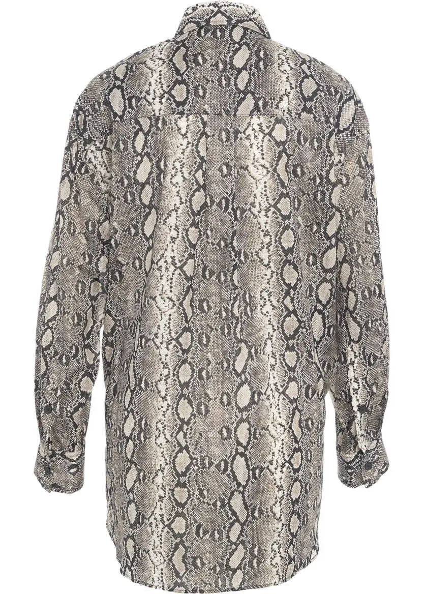 Bluze Michael Kors Blouse with animal-print Grey Femei (BM 19031938) 3
