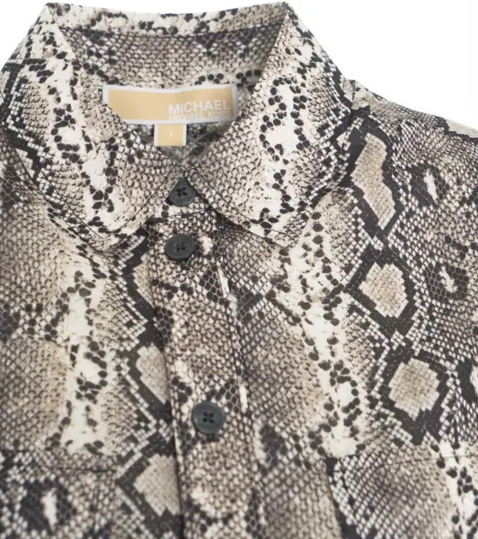 Bluze Michael Kors Blouse with animal-print Grey Femei (BM 19031938) 4