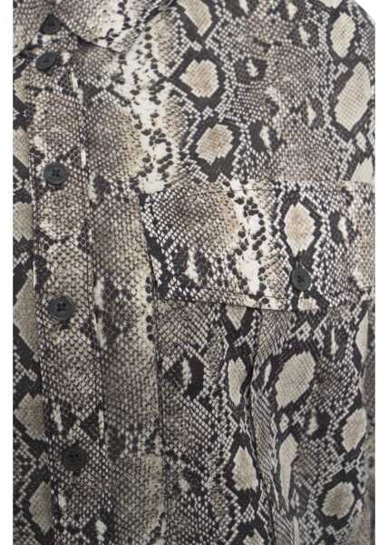 Bluze Michael Kors Blouse with animal-print Grey Femei (BM 19031938) 5