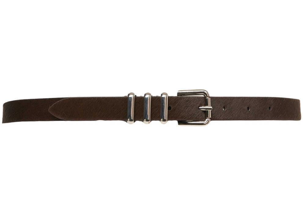 Curele Dondup Pony hair belt Brown Femei (BM 19031944) 2