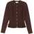 Elisabetta Franchi Cardigan with ruffle details Brown